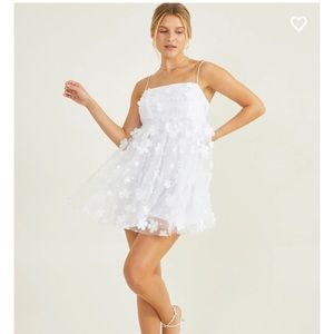 Altard State NWT Aurora Floral Mesh Babydoll Dress $80